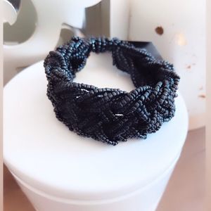 🌙  Black Layered Braided Beaded Bracelet  🌙